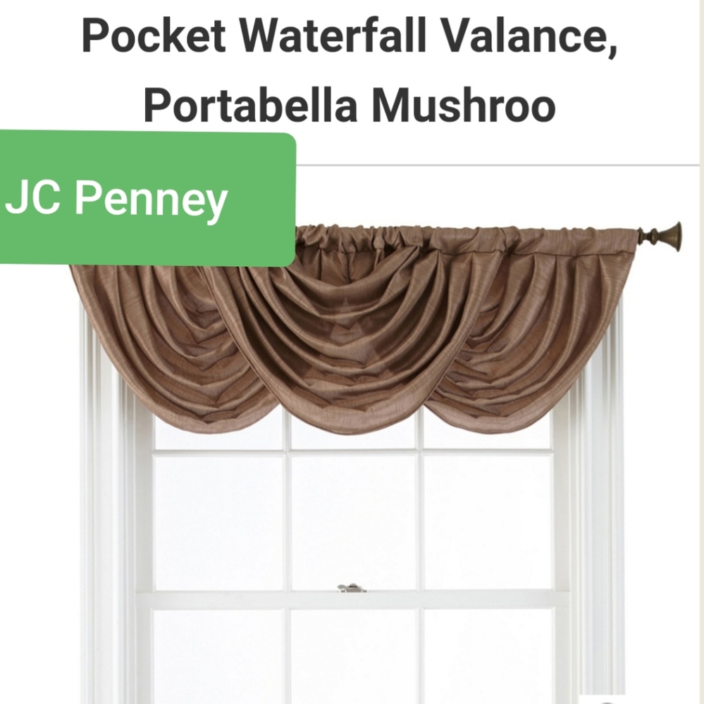 (3) Royal Velvet Waterfall Valances